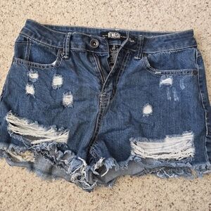 Rewash Blue Distressed Denim Shorts